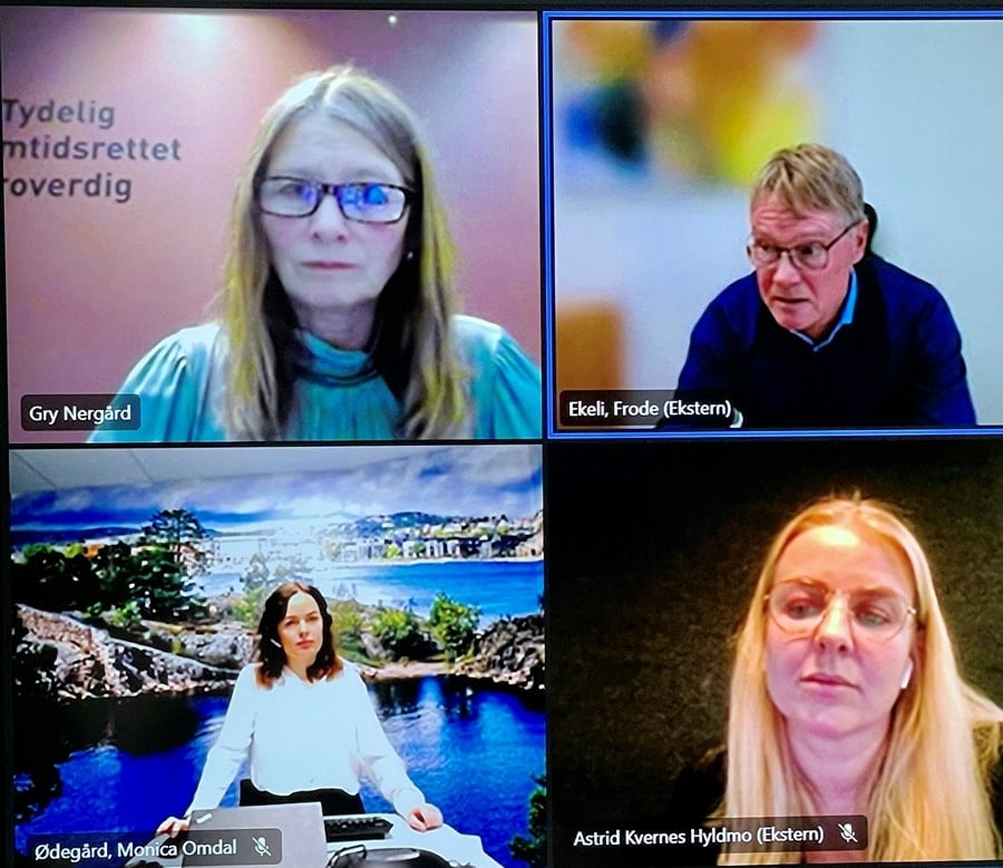 Finans Norges Gry Nergård ledet spørsmålsrunden med Frode Ekeli fra Bank 2, Monica Ødegård fra Nordea Bank og Astrid Kvernes Hyldmo fra SpareBank 1 Kreditt.